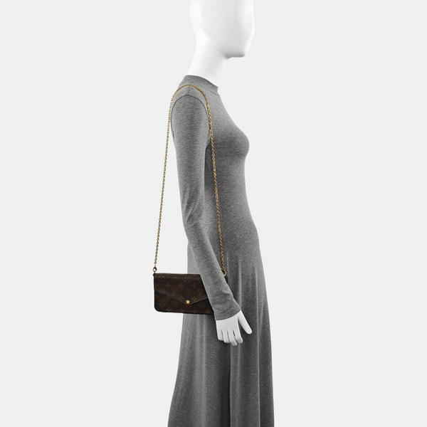 Authenticated pre-owned  Félicie Monogram Coated Canvas Brown - Shoulder Bag at Looply