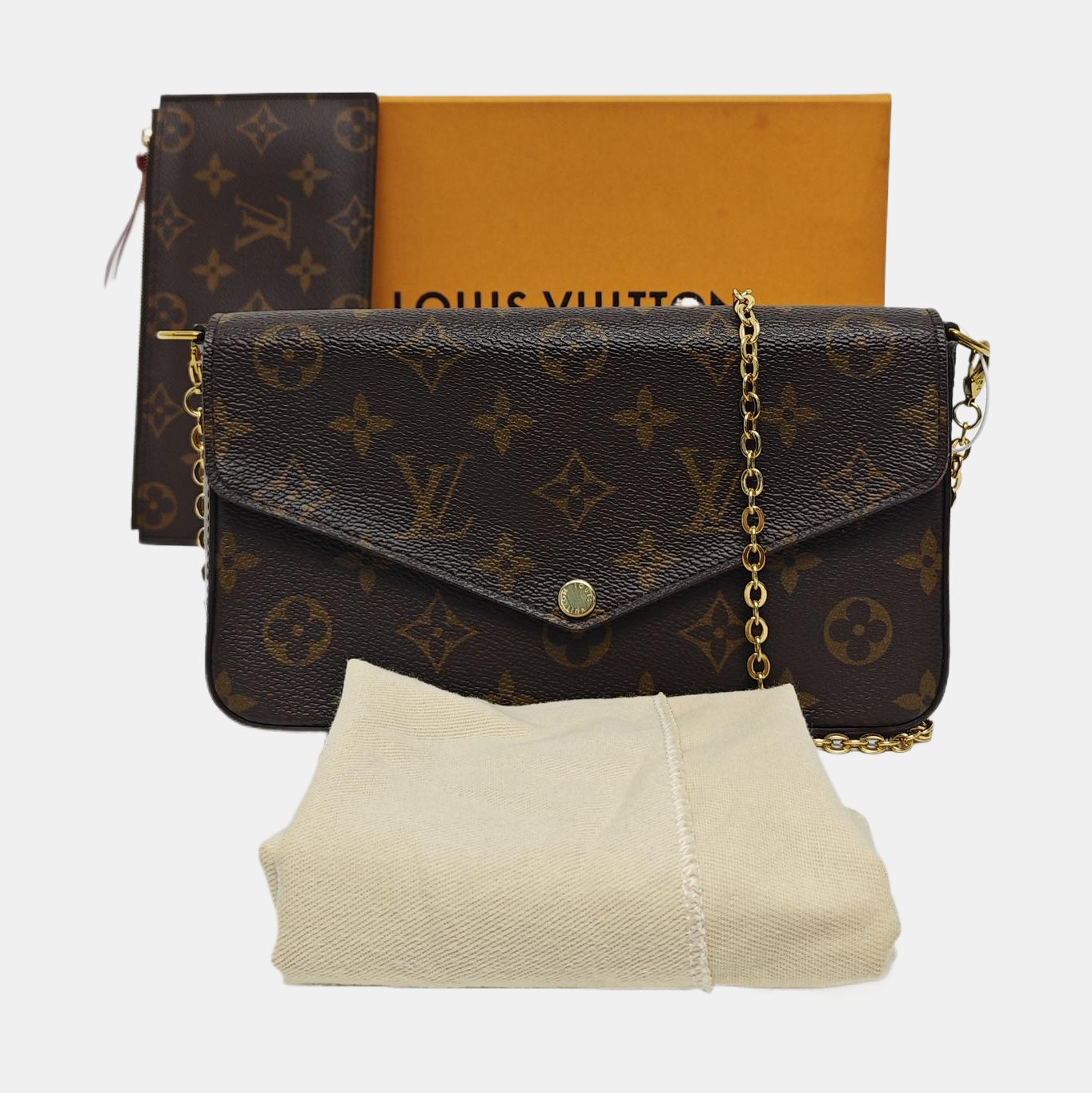 Authenticated pre-owned  Félicie Monogram Coated Canvas Brown - Shoulder Bag at Looply