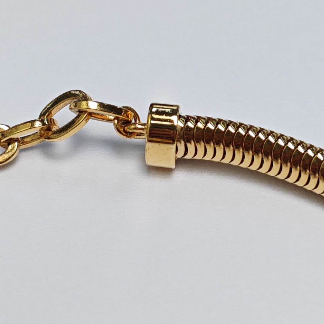 Authenticated pre-owned  Essential V Gold Metal Necklace - Necklace at Looply