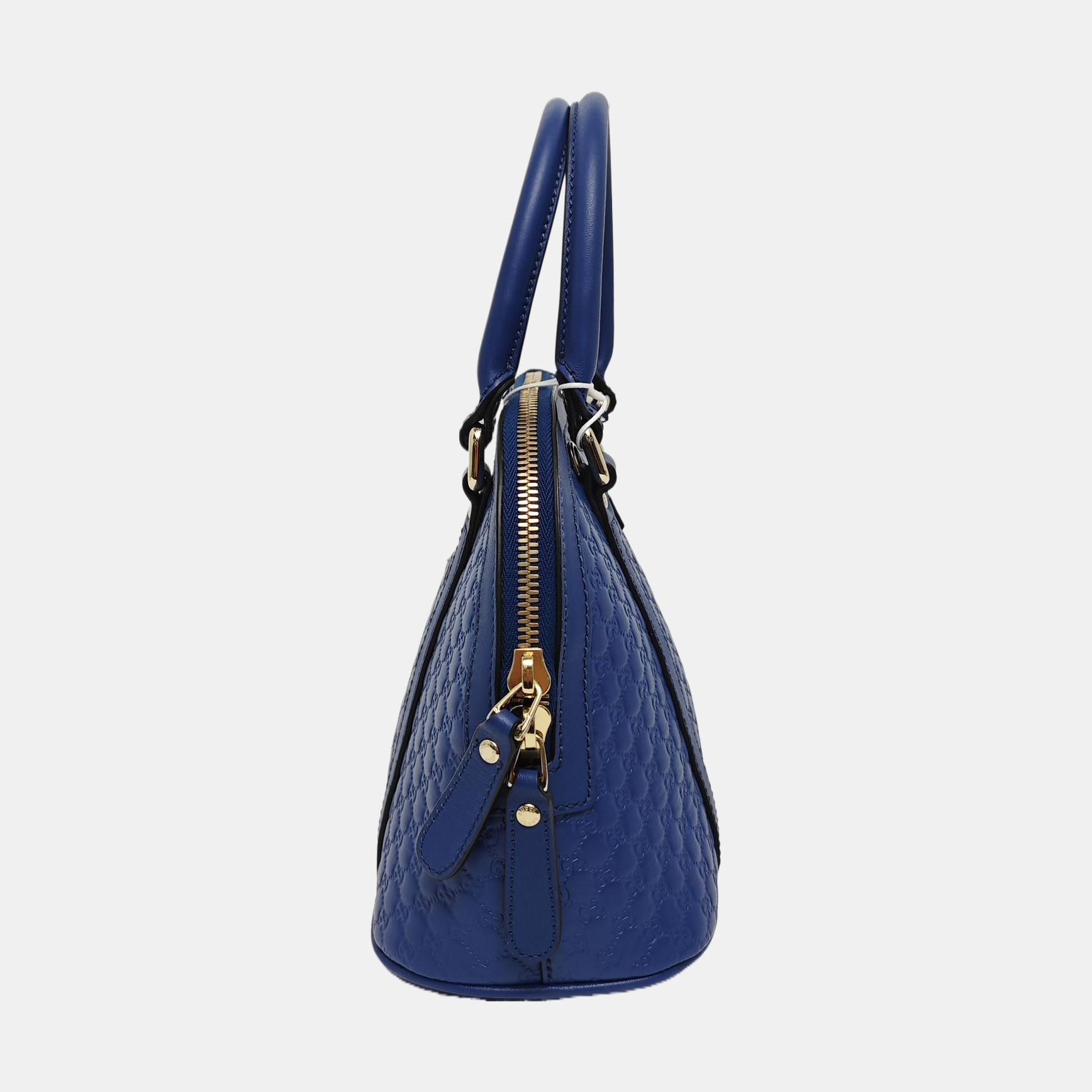 Authenticated pre-owned  Microguccissima Monogram Calfskin Blue - Shoulder Bag at Looply