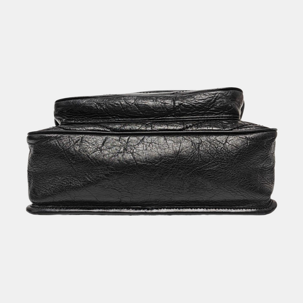 NIKI Medium Chevron Calfskin Black
