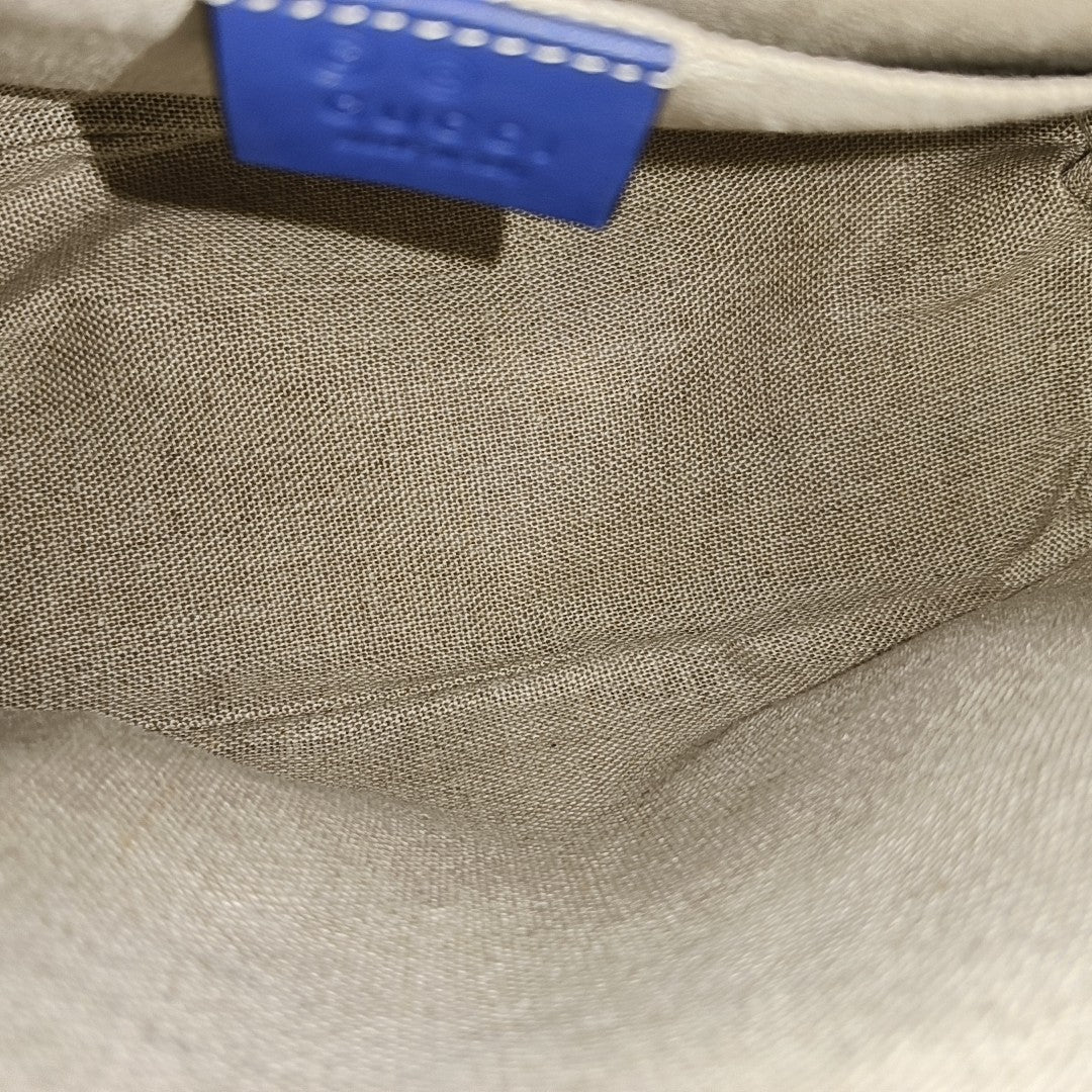Authenticated pre-owned  Microguccissima Monogram Calfskin Blue - Shoulder Bag at Looply