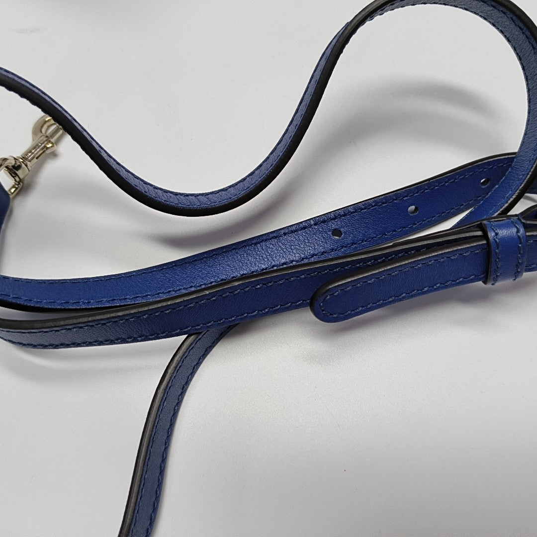 Authenticated pre-owned  Microguccissima Monogram Calfskin Blue - Shoulder Bag at Looply