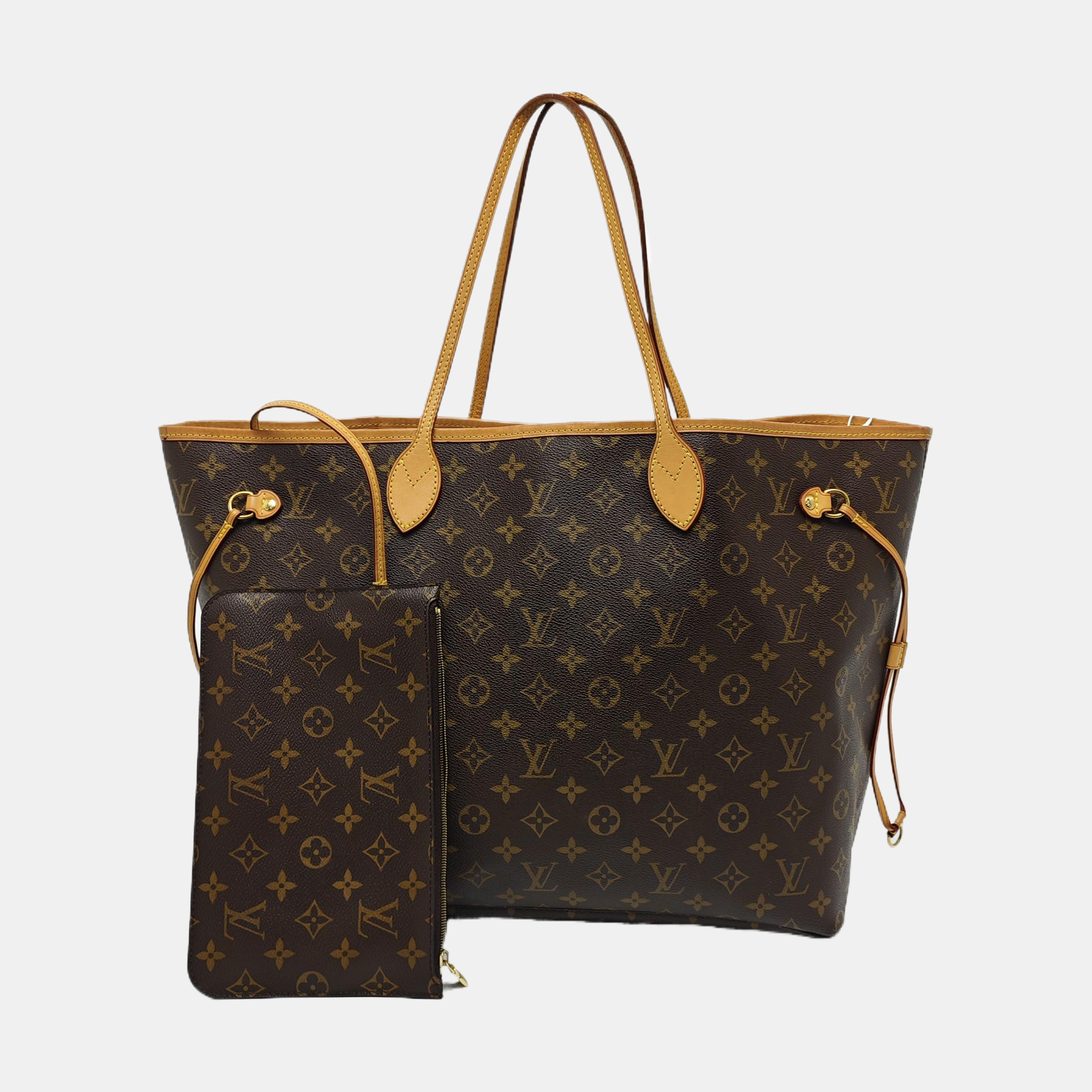 NEVERFULL GM Monogram Coated Canvas Brown