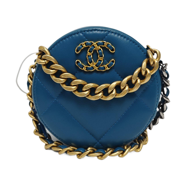 Authenticated pre-owned  Chanel 19 Quilted Lambskin Blue - Shoulder Bag at Looply