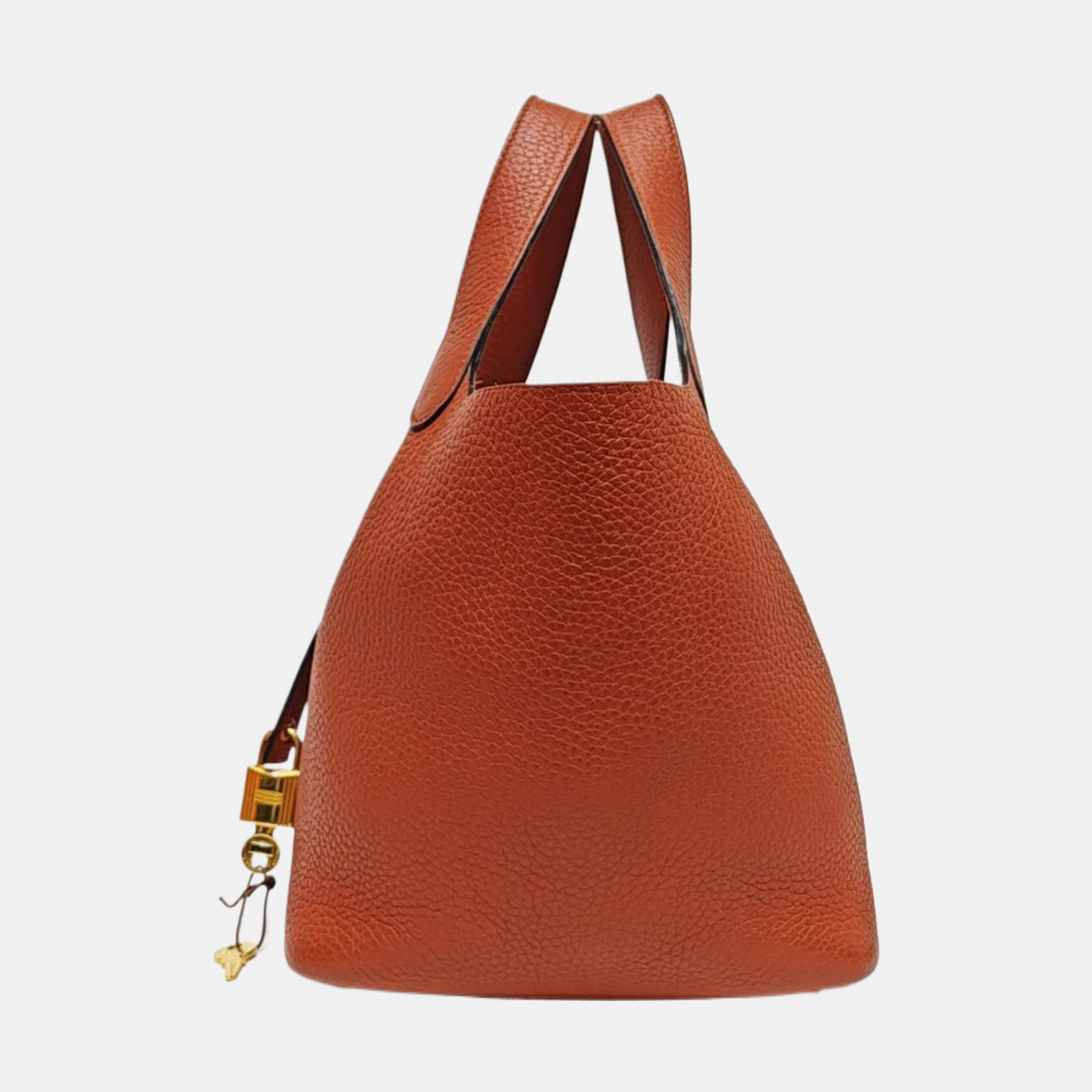 Authenticated pre-owned  Picotin Lock 18 Clemence Brown - Top Handle Bag at Looply