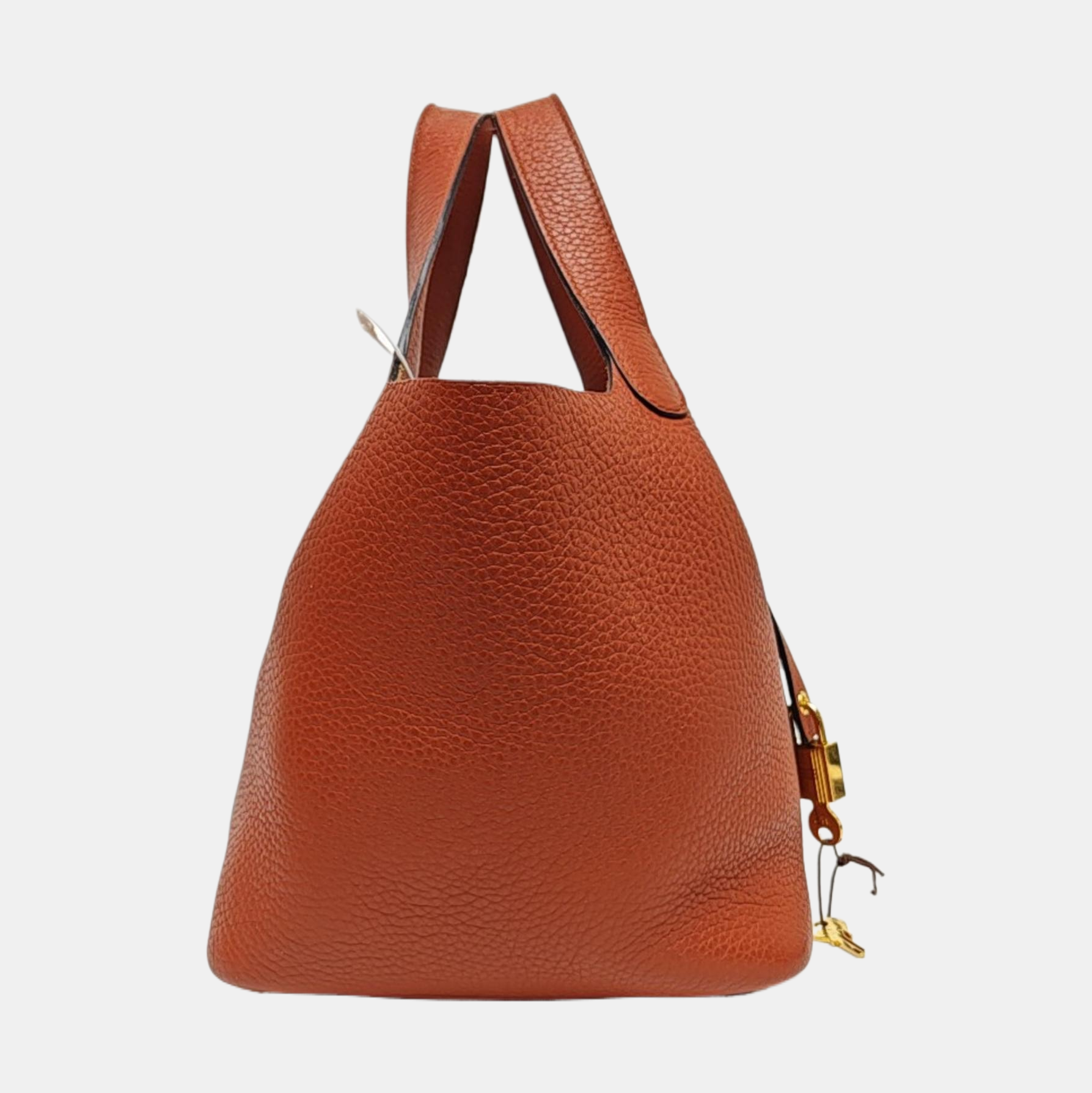 Authenticated pre-owned  Picotin Lock 18 Clemence Brown - Top Handle Bag at Looply