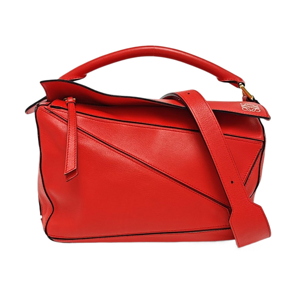 Authenticated pre-owned  Puzzle Small Calfskin Red - Shoulder Bag at Looply