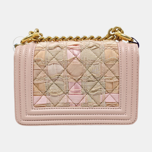 Authenticated pre-owned  Boy Chanel Quilted Fabric Pink - Shoulder Bag at Looply