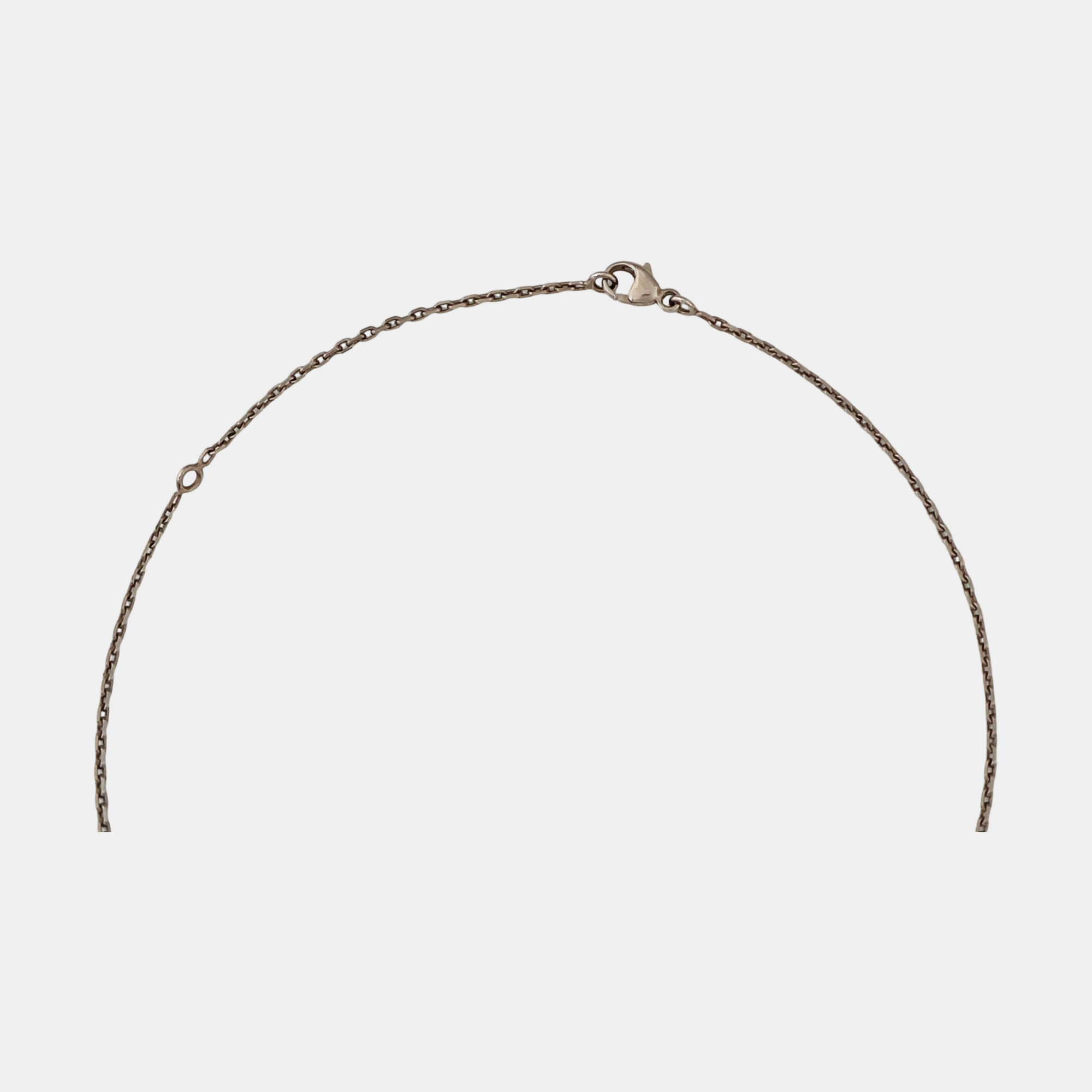Authenticated pre-owned  O Maillon Silver-Tone Metal Palladium Plated Necklace - Necklace at Looply