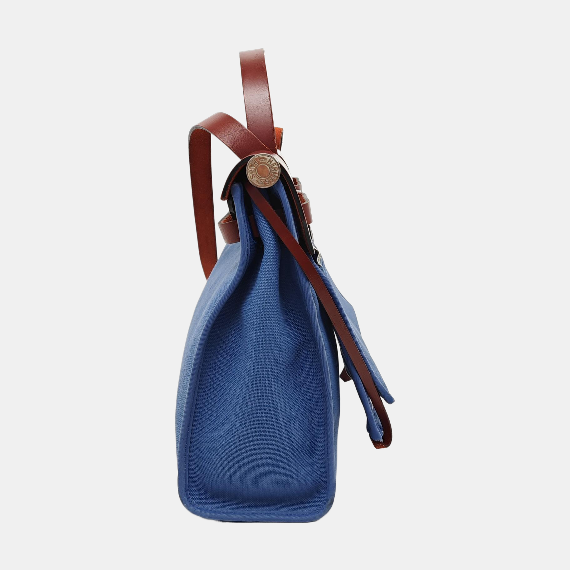 Authenticated pre-owned  Herbag 31 Canvas Blue - Shoulder Bag at Looply