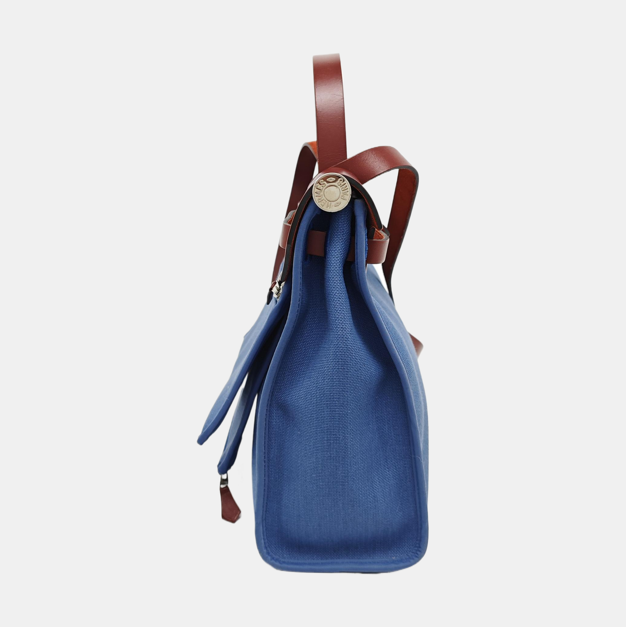 Authenticated pre-owned  Herbag 31 Canvas Blue - Shoulder Bag at Looply