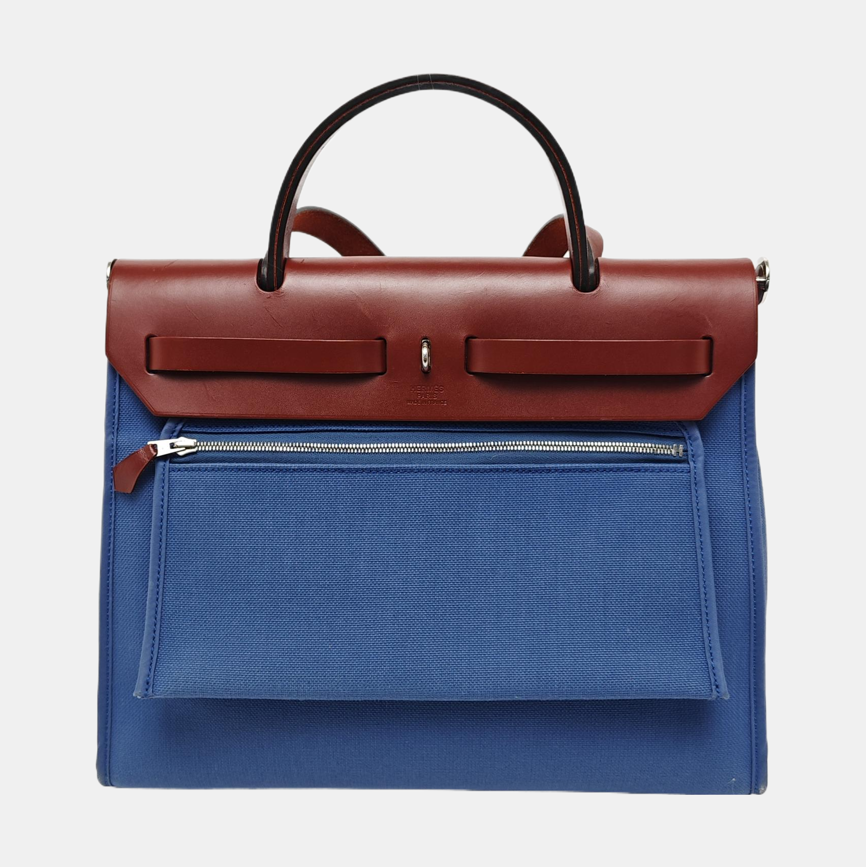 Authenticated pre-owned  Herbag 31 Canvas Blue - Shoulder Bag at Looply
