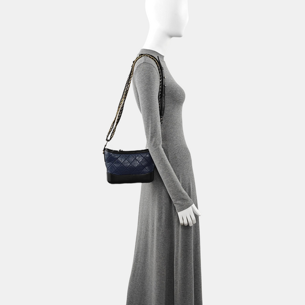 Authenticated pre-owned  Gabrielle Quilted Calfskin Blue - Shoulder Bag at Looply