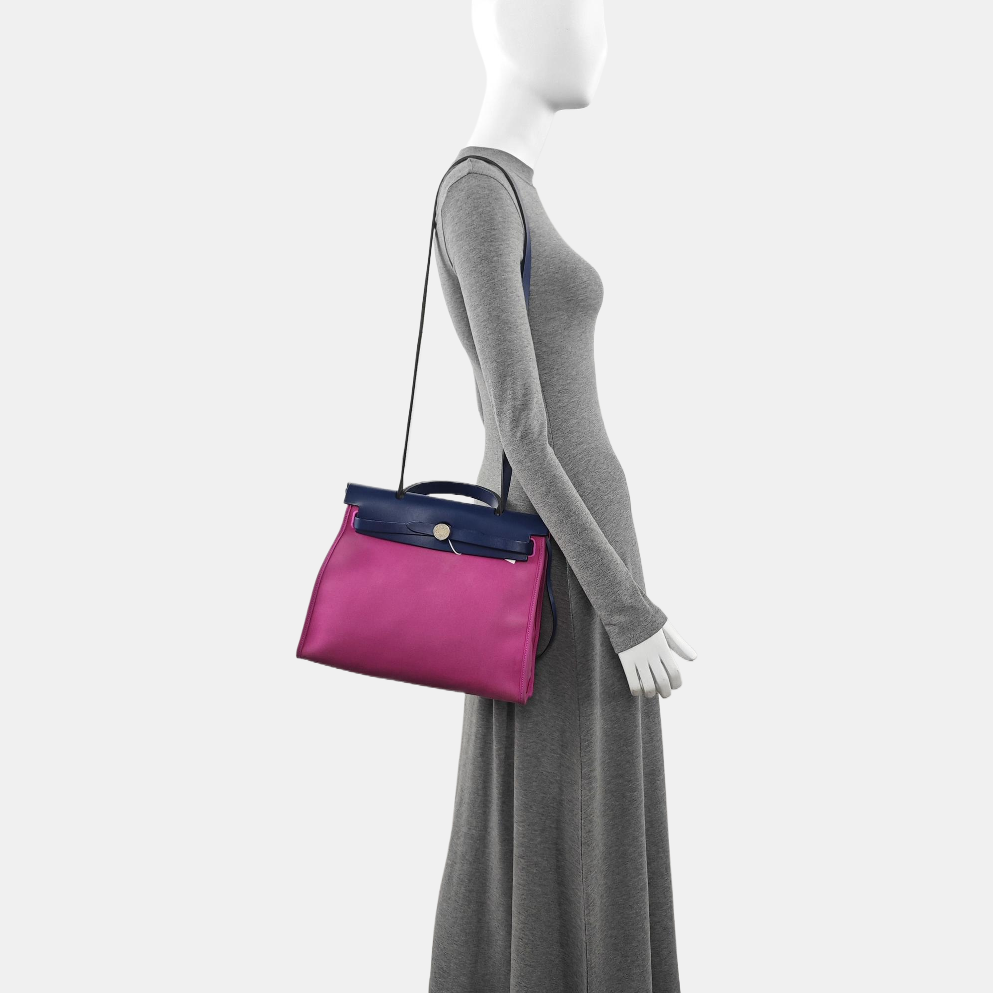 Authenticated pre-owned  Herbag 31 Canvas Pink - Shoulder Bag at Looply