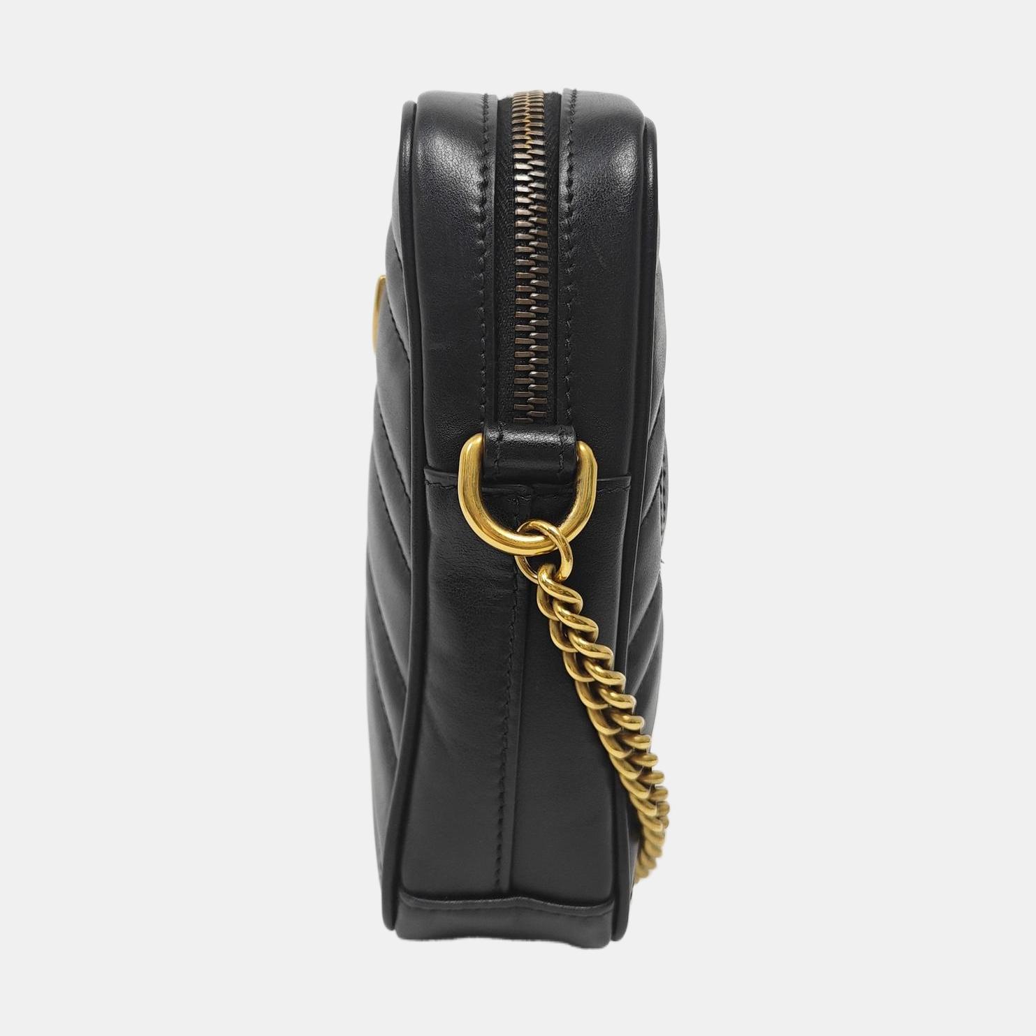 Authenticated pre-owned  GG Marmont Mini Calfskin Black - Crossbody Bag at Looply