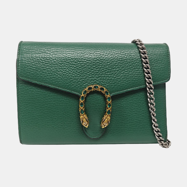 Authenticated pre-owned  Dionysus Super Mini Calfskin Green - Crossbody Bag at Looply