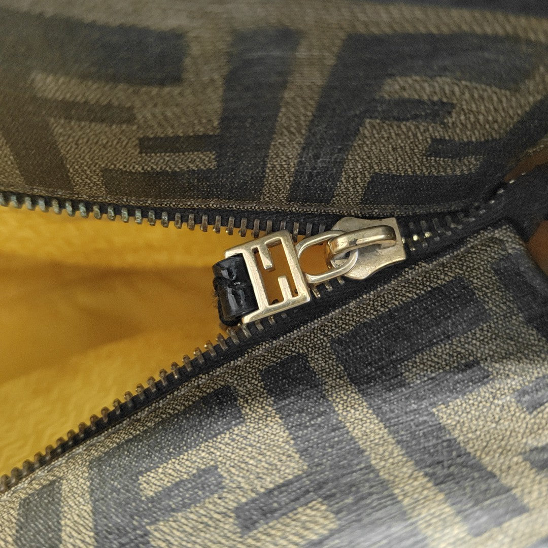 Coated Canvas Tote Bag Brown