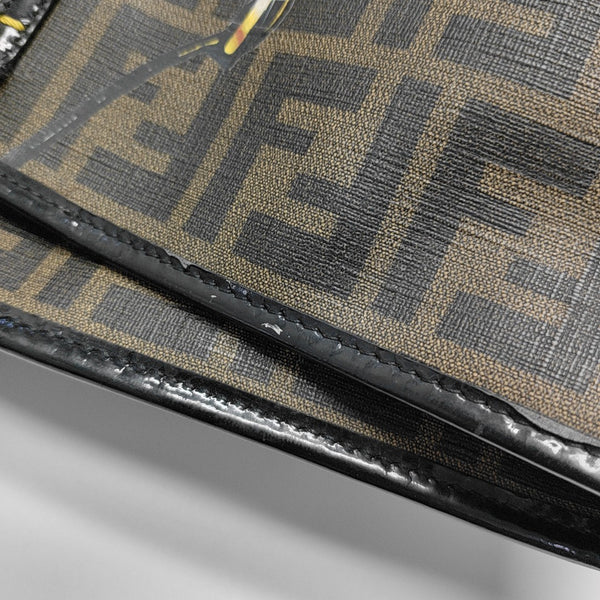 Coated Canvas Tote Bag Brown
