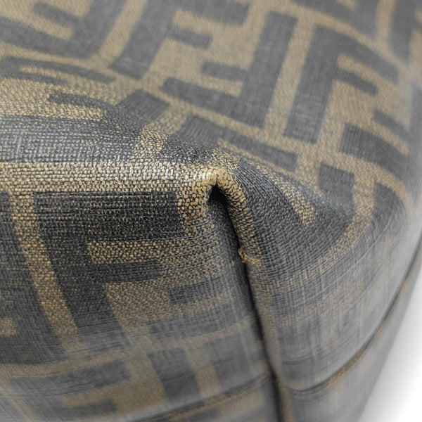 Coated Canvas Tote Bag Brown