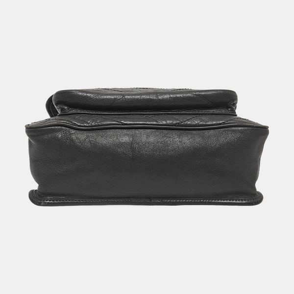 NIKI Medium Chevron Calfskin Gray