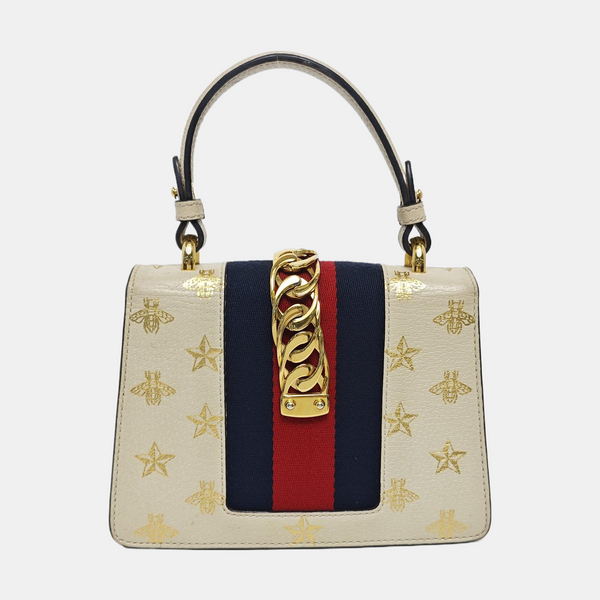 Authenticated pre-owned  Sylvie Small Calfskin White - Shoulder Bag at Looply