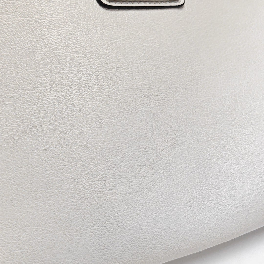 Calfskin Shoulder Bag White