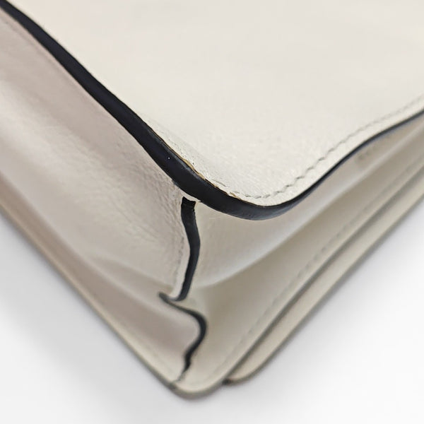 Calfskin Shoulder Bag White