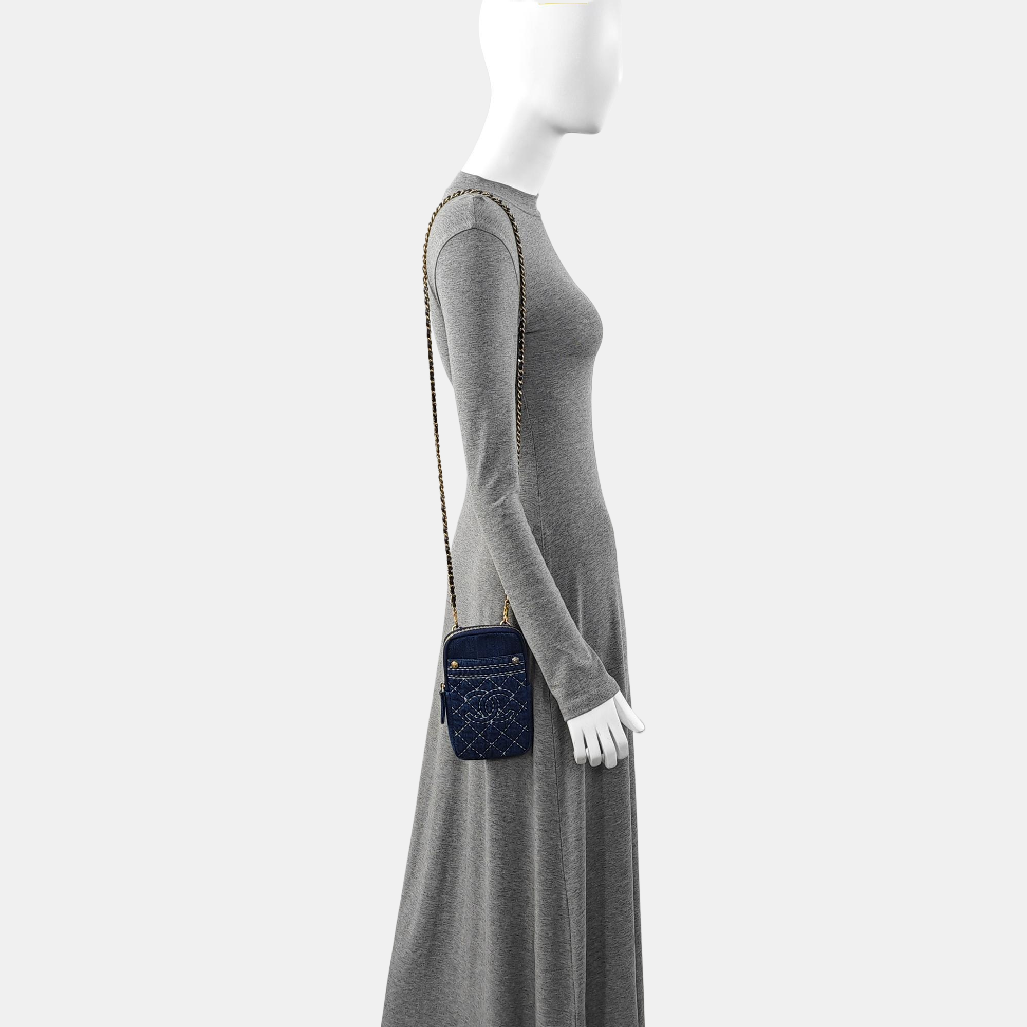 Quilted Denim Blue