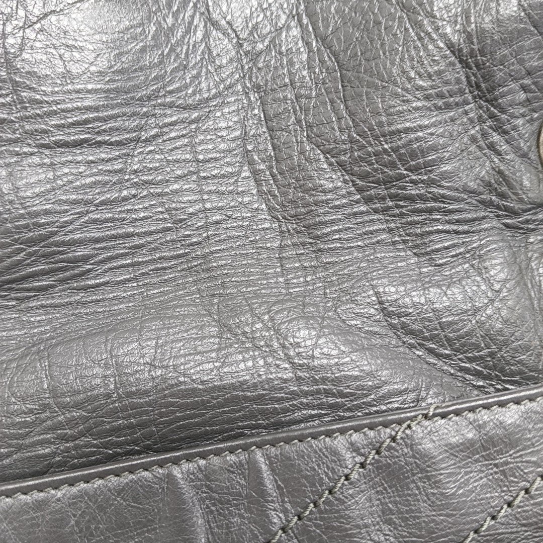 NIKI Medium Chevron Calfskin Gray