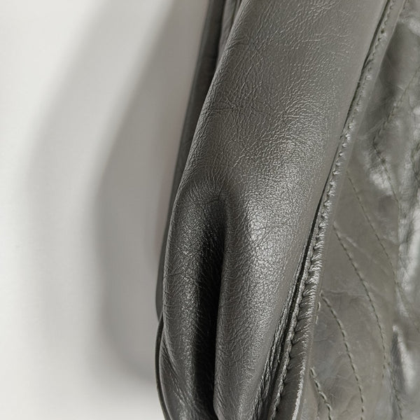 NIKI Medium Chevron Calfskin Gray