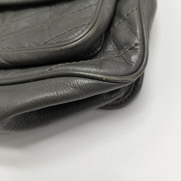 NIKI Medium Chevron Calfskin Gray