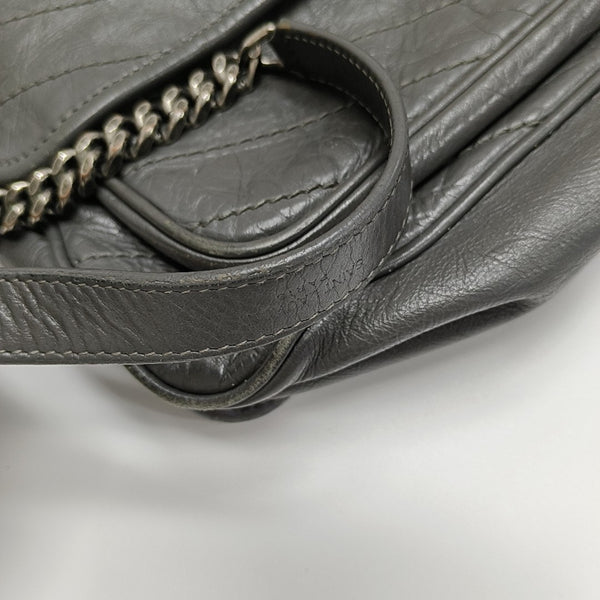 NIKI Medium Chevron Calfskin Gray
