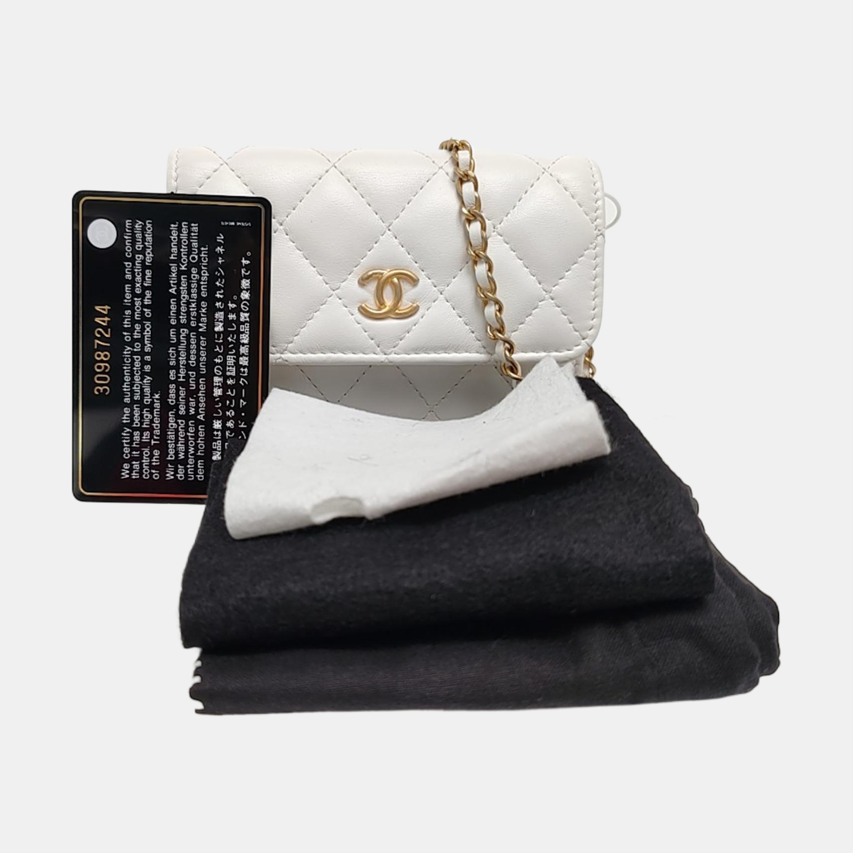 Quilted Lambskin White