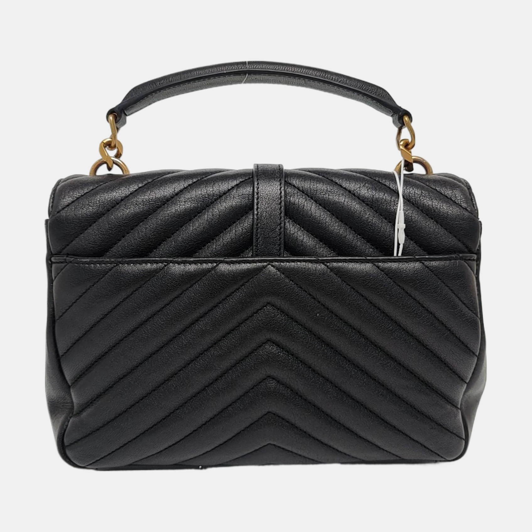 COLLEGE Medium Chevron Lambskin Black