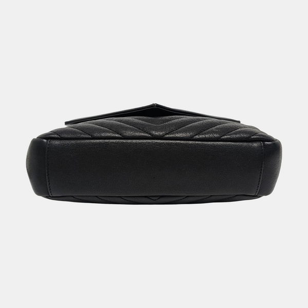 COLLEGE Medium Chevron Lambskin Black