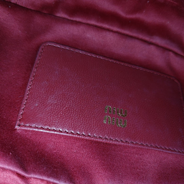 Arcadie Matelassé Small Quilted Lambskin Red
