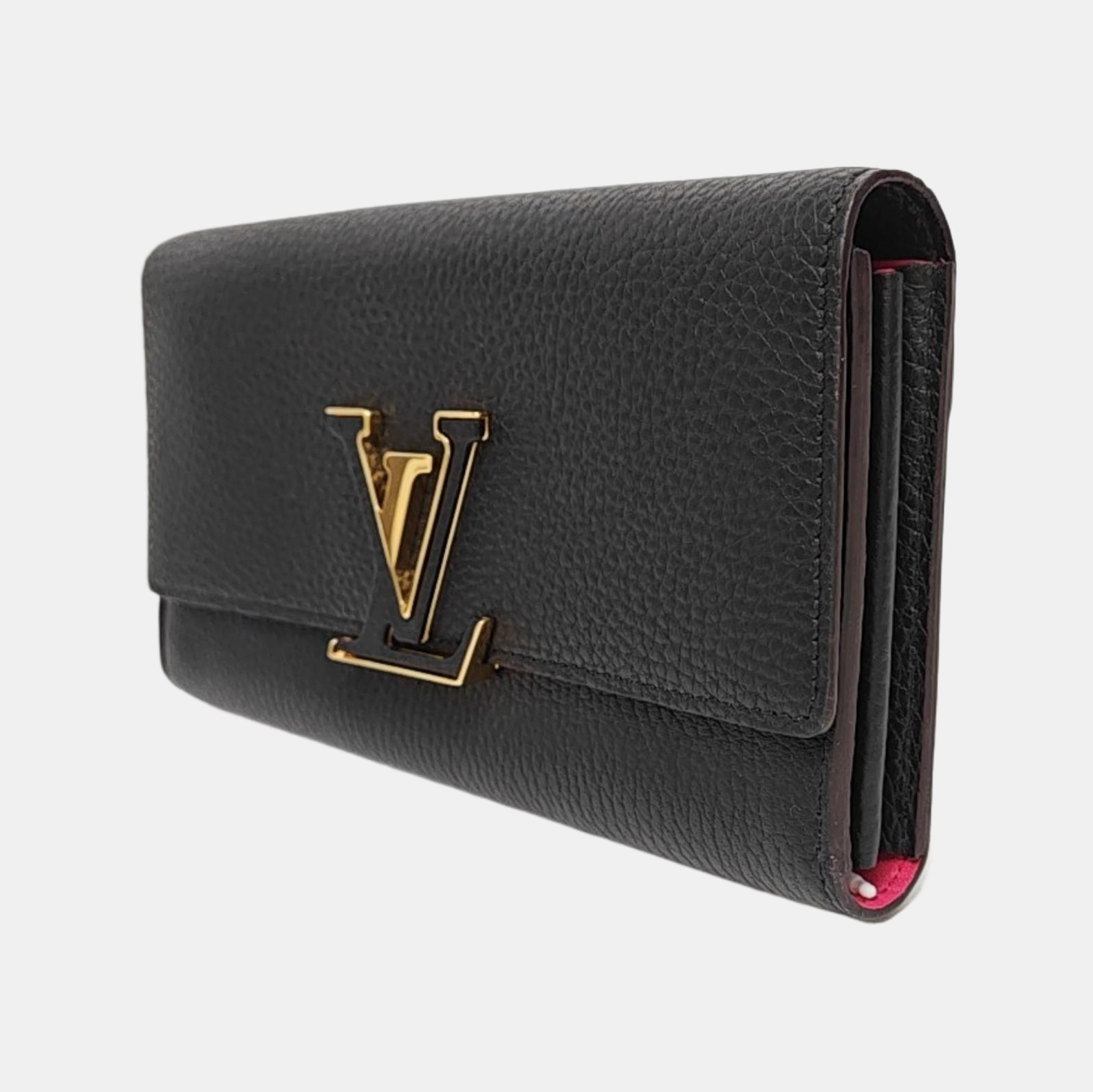 Authenticated pre-owned  Capucines Monogram Calfskin Black Wallet - Wallet at Looply