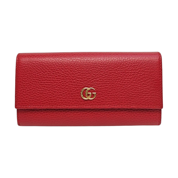 Authenticated pre-owned  GG Marmont Calfskin Red Wallet - Wallet at Looply