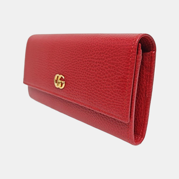 Authenticated pre-owned  GG Marmont Calfskin Red Wallet - Wallet at Looply