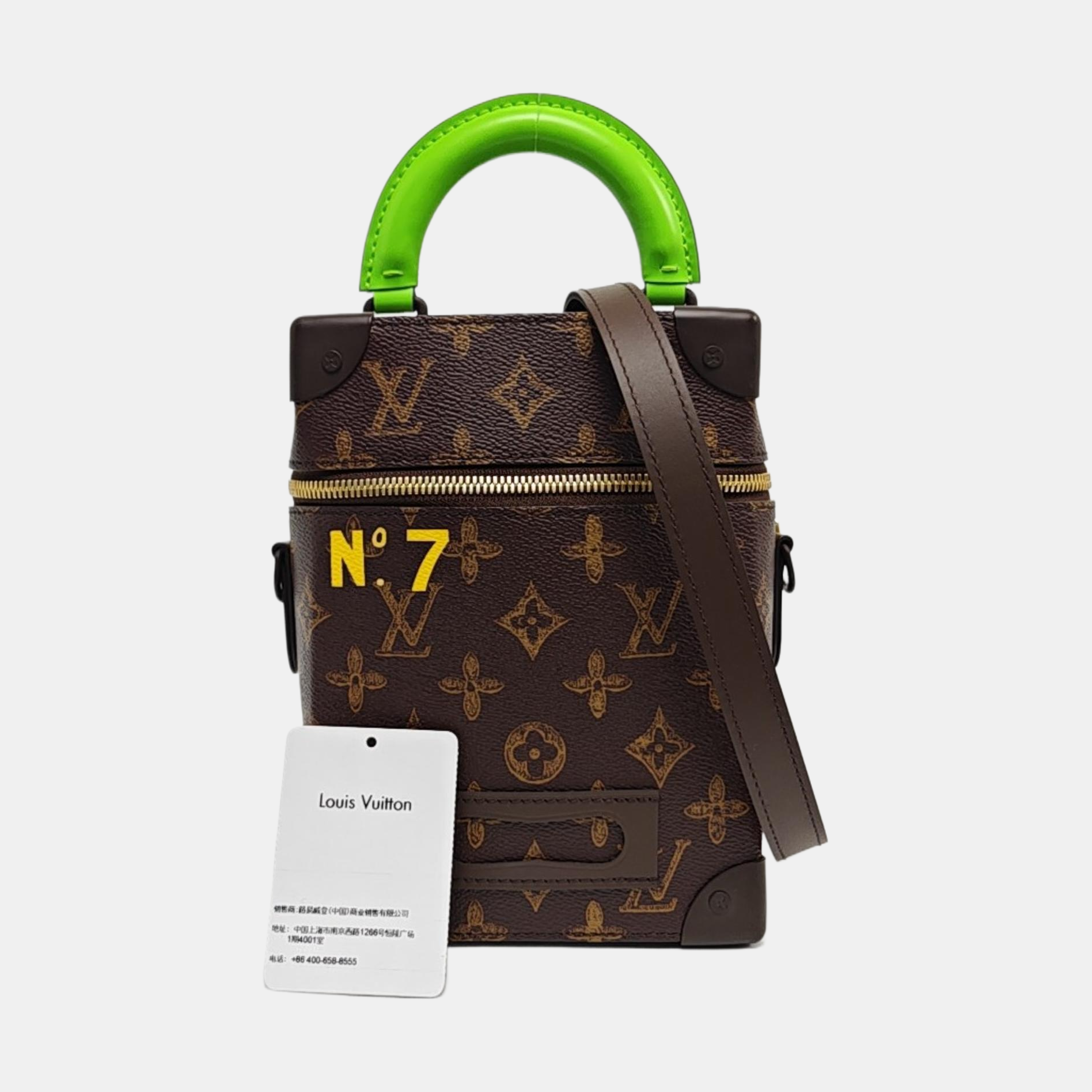 VERTICAL BOX TRUNK Monogram Coated Canvas Brown