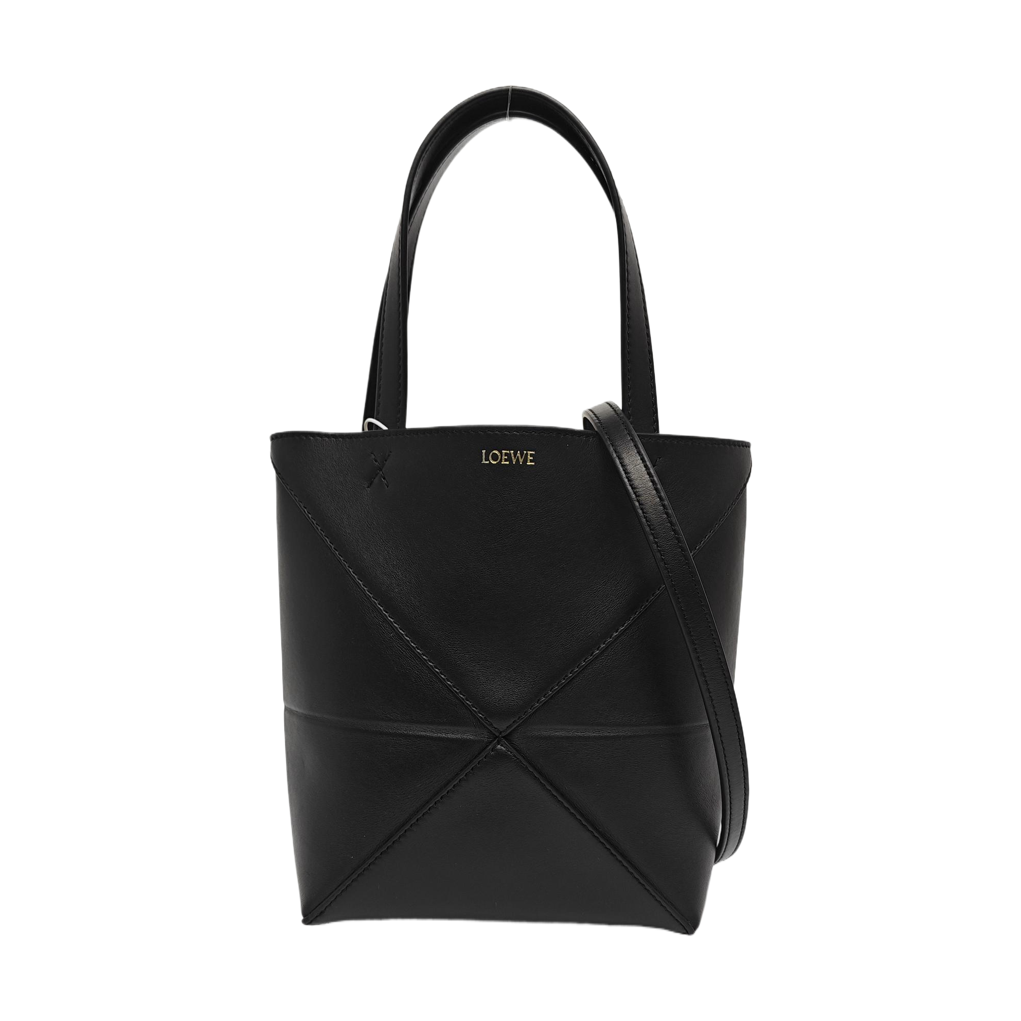 Authenticated pre-owned  Puzzle Fold Mini Calfskin Black - Shoulder Bag at Looply
