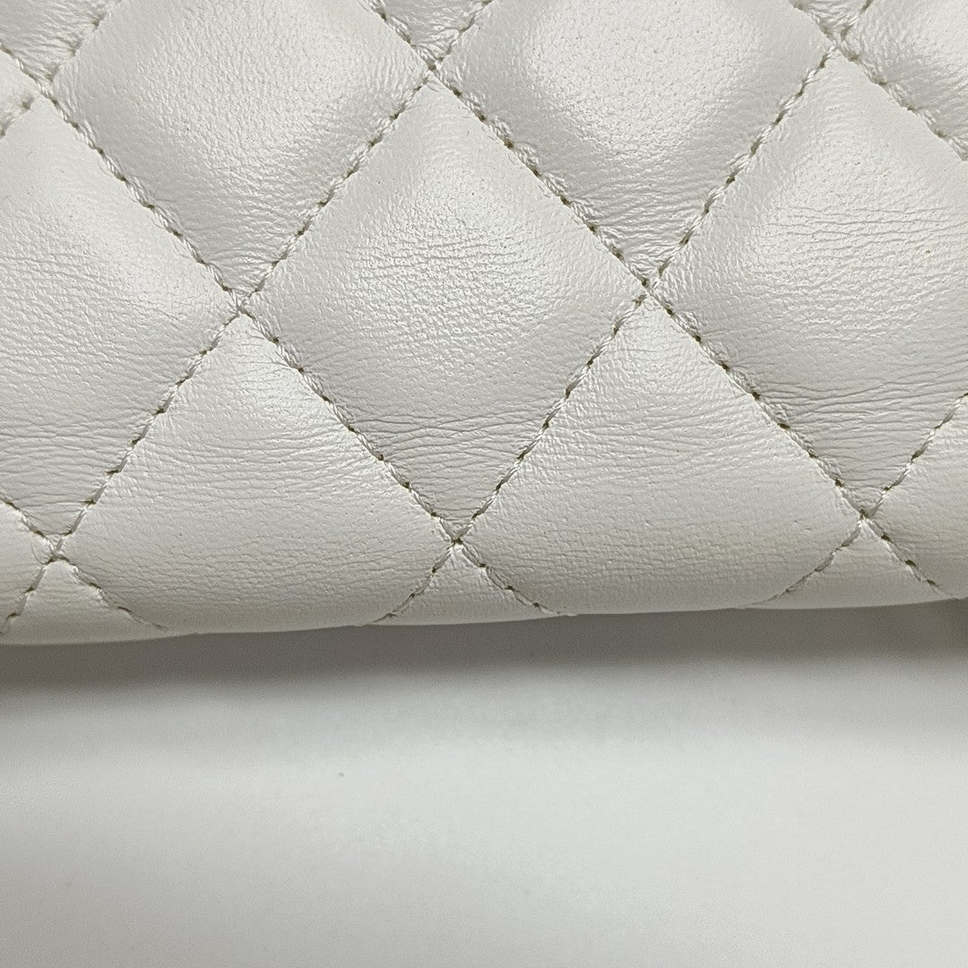 Quilted Lambskin White
