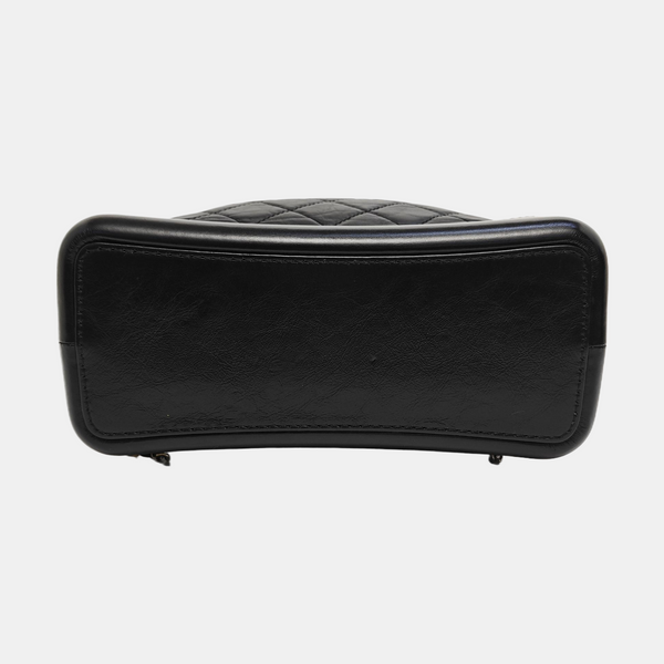 GABRIELLE Large Quilted Calfskin Black
