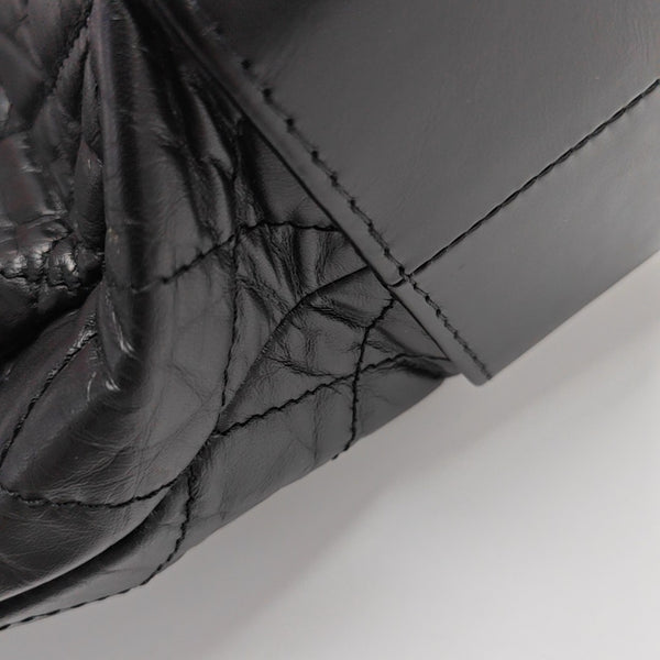 GABRIELLE Large Quilted Calfskin Black