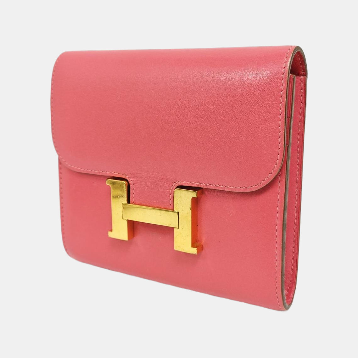 Authenticated pre-owned  Constance Box Calf Pink Wallet - Wallet at Looply