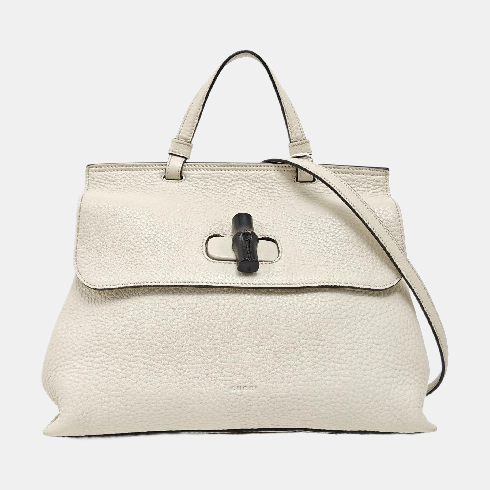 Authenticated pre-owned  Bamboo 1947 Calfskin White - Shoulder Bag at Looply