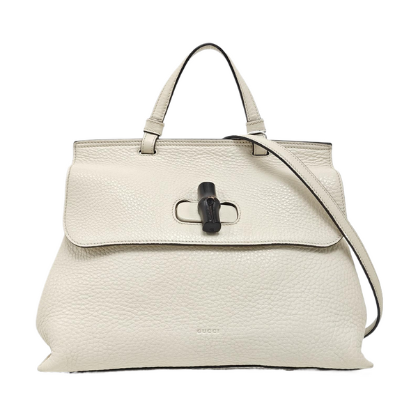 Authenticated pre-owned  Bamboo 1947 Calfskin White - Shoulder Bag at Looply