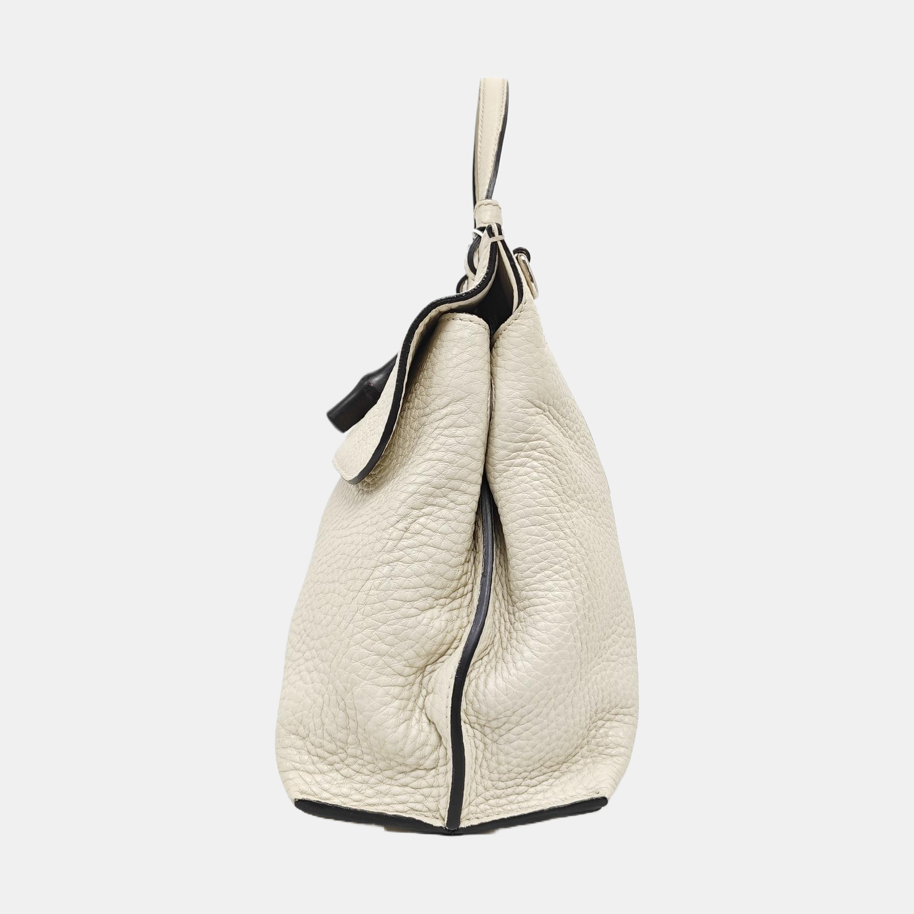 Authenticated pre-owned  Bamboo 1947 Calfskin White - Shoulder Bag at Looply