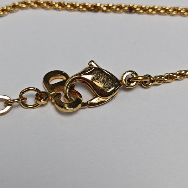 Authenticated pre-owned  Vintage Crystal Bow Pendant Necklace Gold-tone Metal Necklace - Necklace at Looply